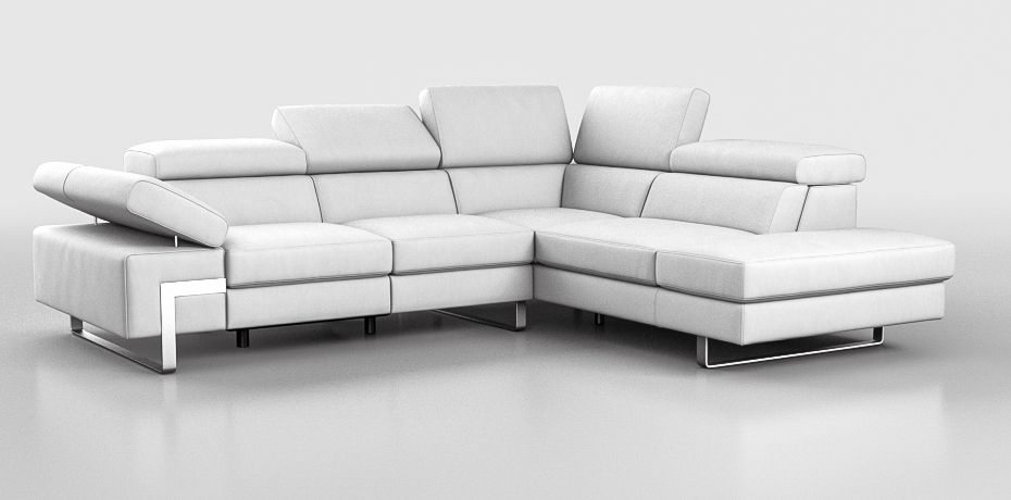 Laghina - corner sofa with 1 electric recliner - right peninsula